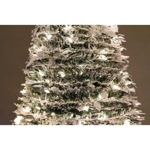 4ft (120cm) Prelit Holly Flock Pop Up Christmas Tree 2
