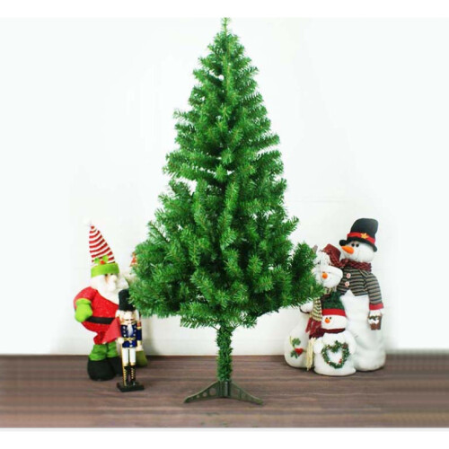 4Ft Christmas Tree Pine Green 200 Tips Plastic Stand 2