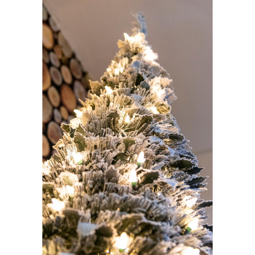 6ft (180cm) Prelit Holly Flock Pop Up Christmas Tree 1