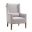 Living And Home Burlap High Back Studded Armchair with Cushion 3