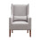 Living And Home Burlap High Back Studded Armchair with Cushion 4