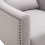Living And Home Burlap High Back Studded Armchair with Cushion 6