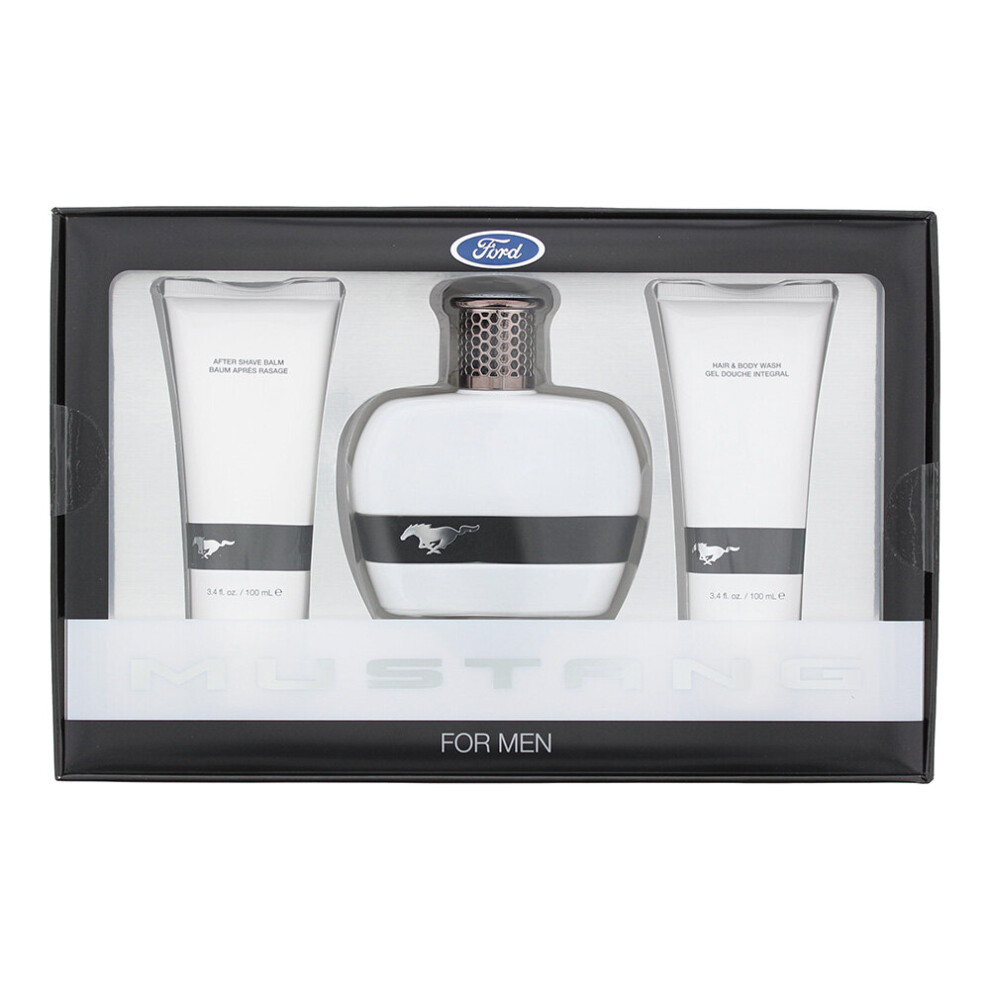 Photos - Women's Fragrance MUSTANG White 3 Piece Gift Set: Eau De Toilette 100ml - Aftershave Balm 100ml - Hair & Body Wash 100ml 
