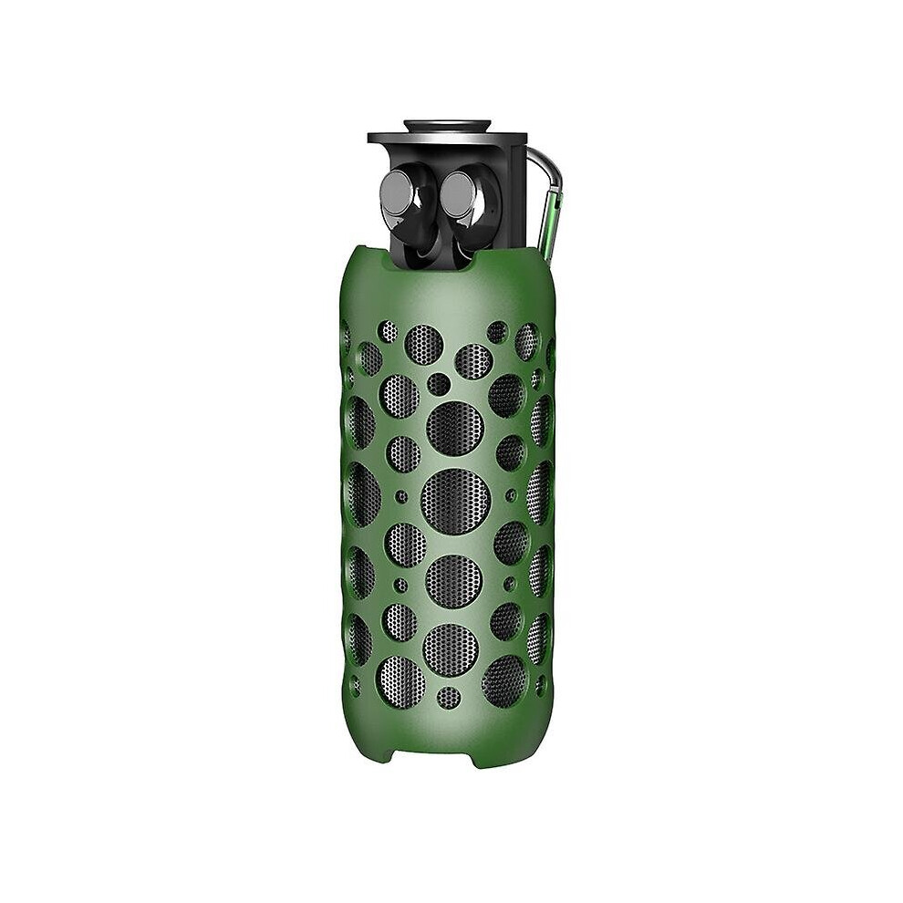 (Green) 2 In 1 Wireless Speaker Bluetooth Headphone Outdoor Portable Stereo Tws Speaker Green 768679653742