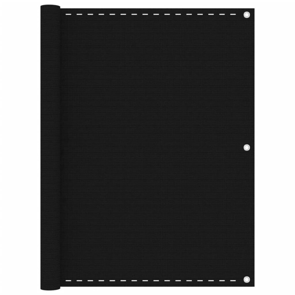 Vidaxl Balcony Screen Black 120X400 Cm Hdpe Garden Outdoor Privacy Screen