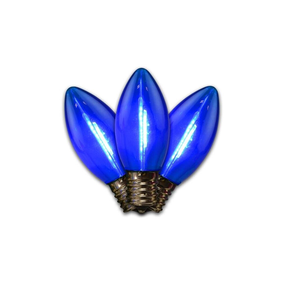 Smooth Filament LED C9 Christmas Light Bulbs, Blue - Case of 20-image-OPC-PB5PDMG-NEW