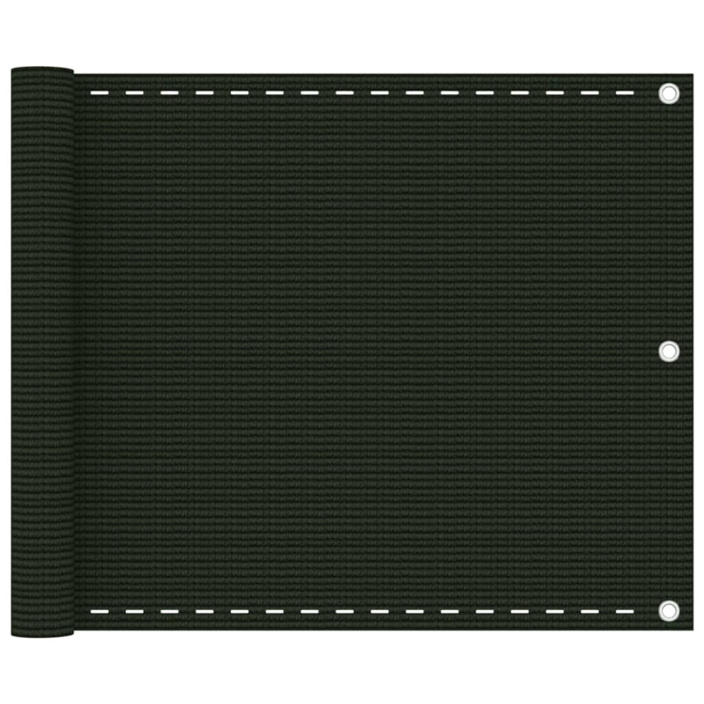 Vidaxl Balcony Screen Dark Green Hdpe Outdoor Garden Sunshade Privacy Screen