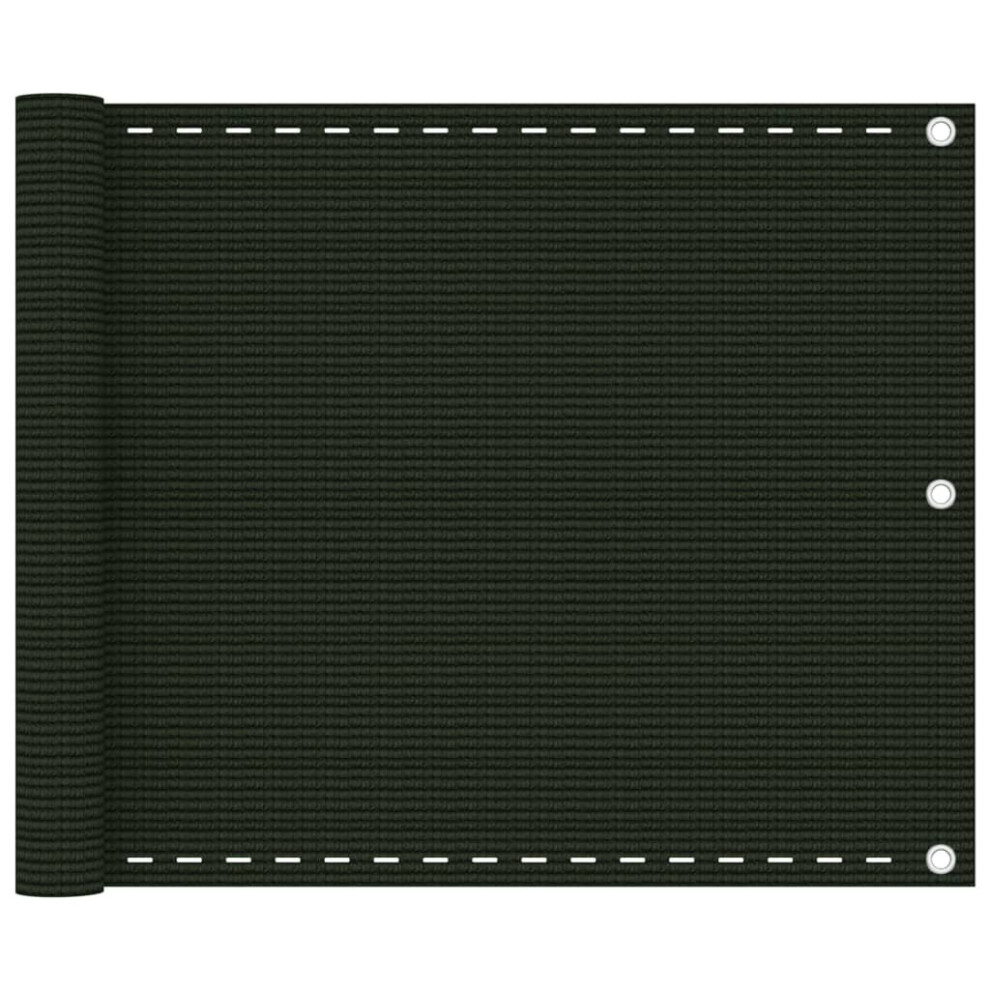 vidaXL Balcony Screen Dark Green HDPE Outdoor Garden Sunshade Privacy Screen