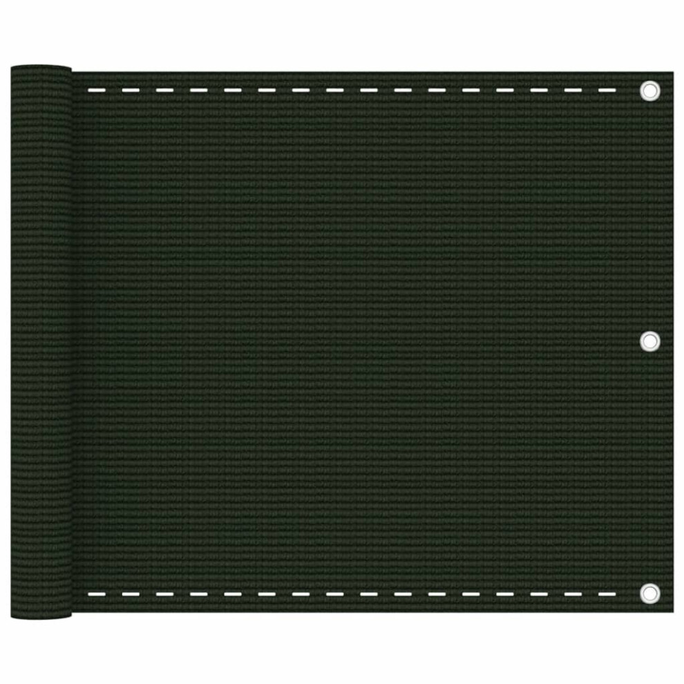 Vidaxl Balcony Screen Dark Green Hdpe Patio Privacy Protective Fence Screen