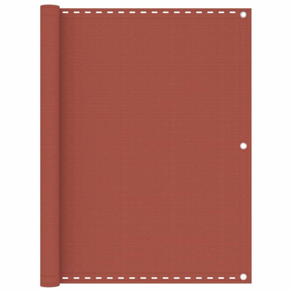 Vidaxl Balcony Screen Terracotta 120X600 Cm Hdpe Balcony Protective Screen