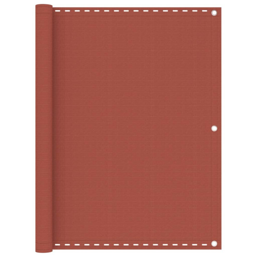Vidaxl Balcony Screen Terracotta 120X500 Cm Hdpe Outdoor Patio Privacy Screen