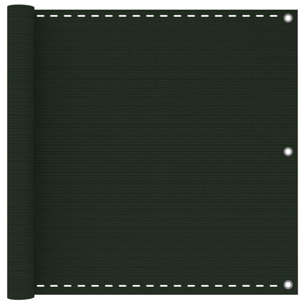 Vidaxl Balcony Screen Dark Green 90X500 Cm Hdpe Outdoor Garden Sun Shelter