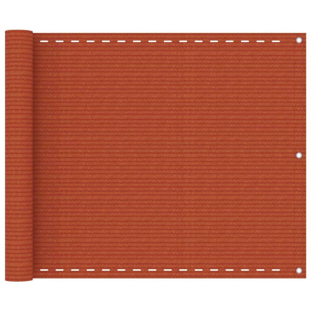New Vidaxl Balcony Screen 75X300 Cm Hdpe Garden Outdoor Privacy Screen Orange 311016