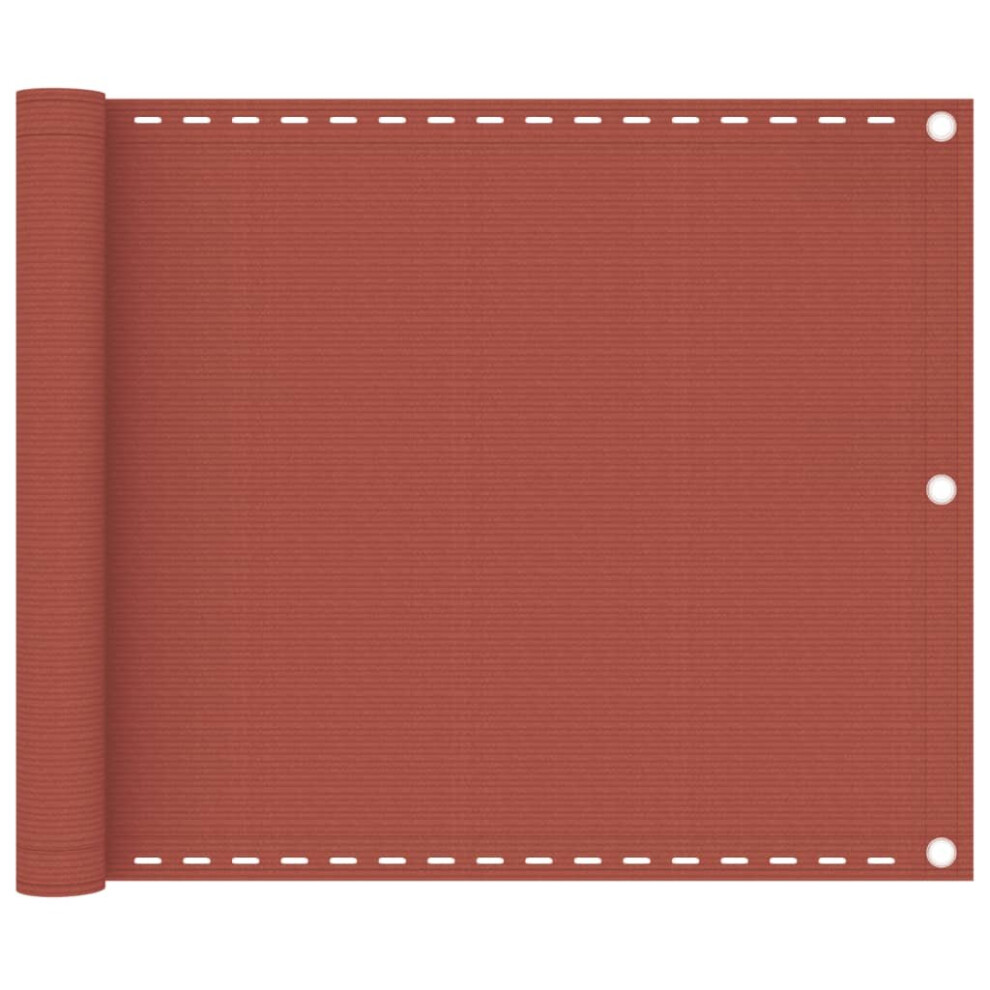 Vidaxl Balcony Screen Terracotta Hdpe Protective Privacy Fence Outdoor Garden