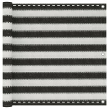 vidaXL Balcony Screen HDPE 90x400 cm - Anthracite & White Sunshade, UV/Mould Proof, Wind Permeable, Easy Install (Code 42318)