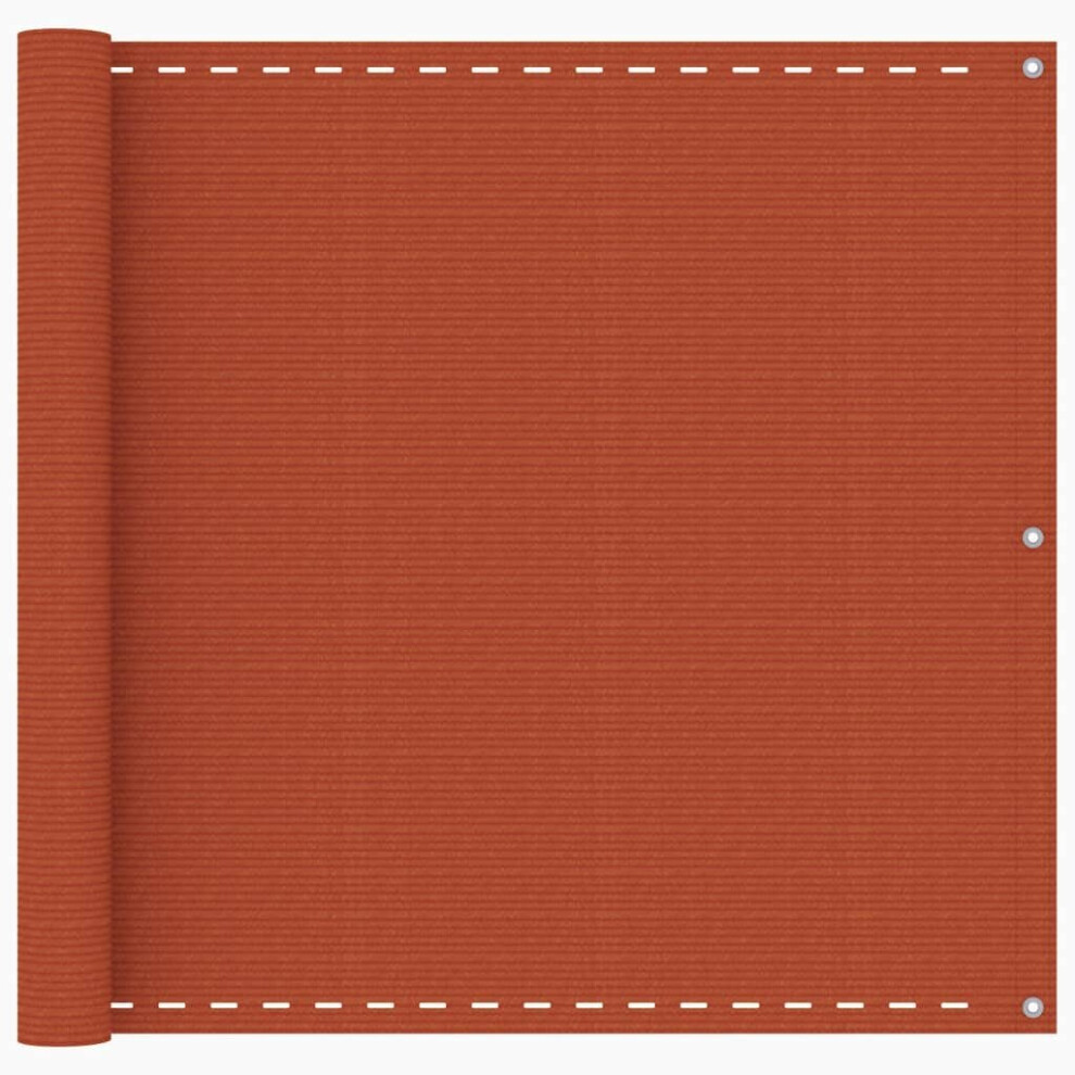 Vidaxl Balcony Screen Orange 90X500 Cm Hdpe Outdoor Privacy Garden Sunshade