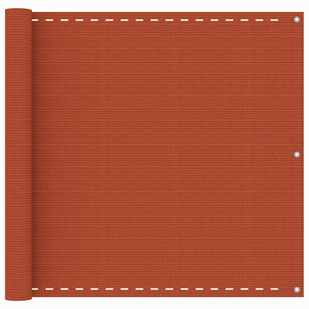 Vidaxl Balcony Screen Orange 90X400 Cm Hdpe Garden Outdoor Privacy Screen