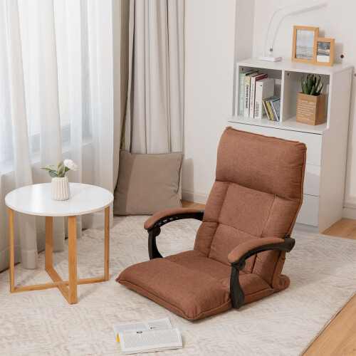Costway Gaming Floor Chair 14-Position Adjusting Backrest Padded Lazy Sofa 1