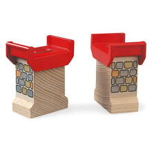 BRIO World 33254 - Super Supports - 2 Piece Wooden Railway Set Train Accessory for Kids Ages 3 and Up