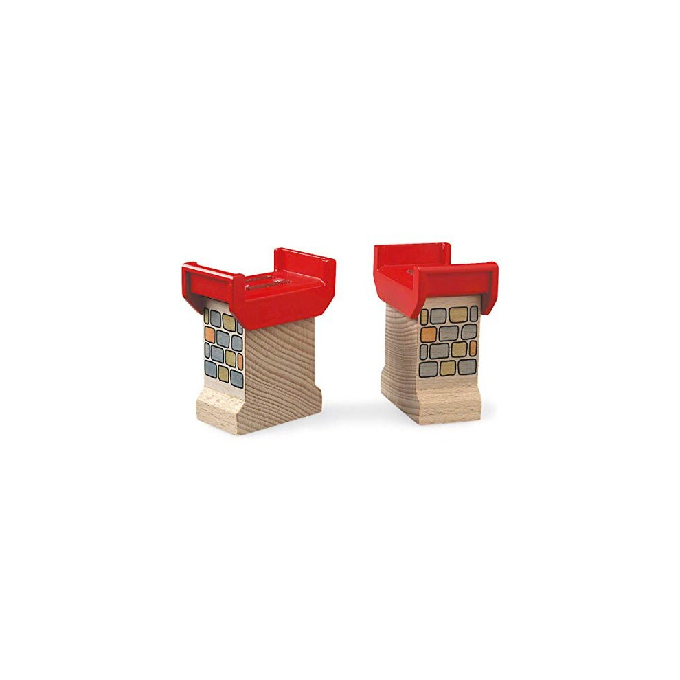 BRIO World  33254 - Super Supports - 2 Piece Wooden Railway Set Train Accessory for Kids Ages 3 and Up