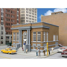 Walthers Cornerstone Ho Modelo de escala Kit de biblioteca p   blica 8-1/2 x 6-1/2 x 4-3/4 """" 21,5 x 16,5 x 12cm