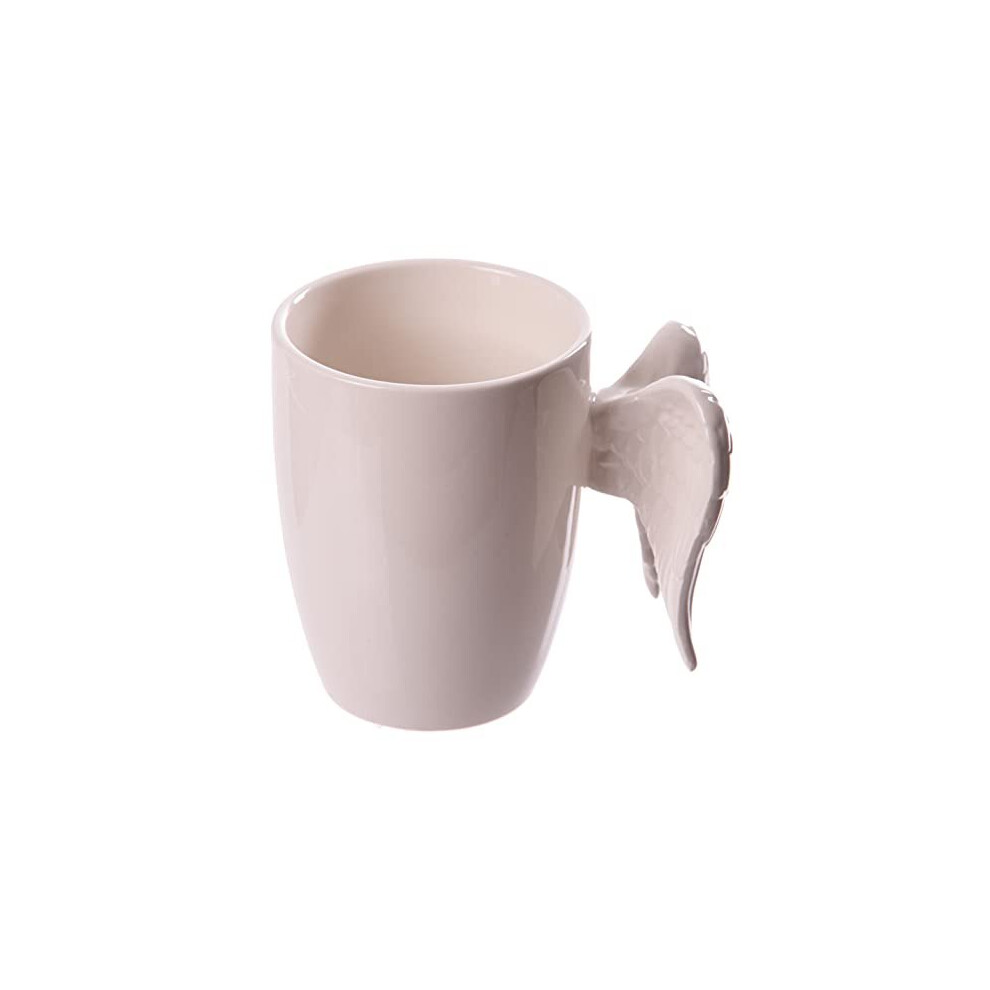 Puckator Novelty Ceramic White Angel Wings Mug, Mixed, Height 11cm Width 12cm Depth 8.5cm