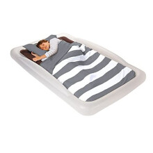 The Shrunks Sleepover Travel Bed Portable Inflatable Air Mattress Bed for Familes for Travel or Home Use, Whit