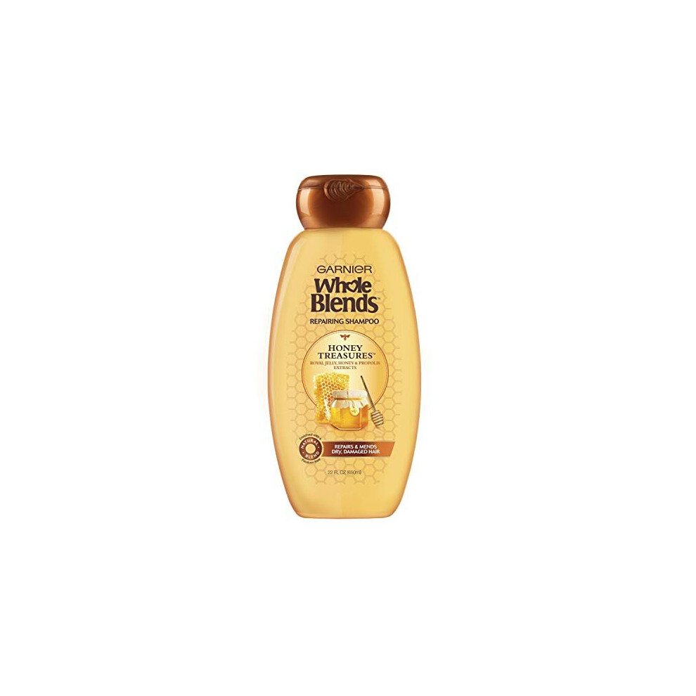 Garnier Whole Blends Repairing Shampoo Honey Treasures, For Damaged Hair, 22 Fl Oz (Pack of 1)