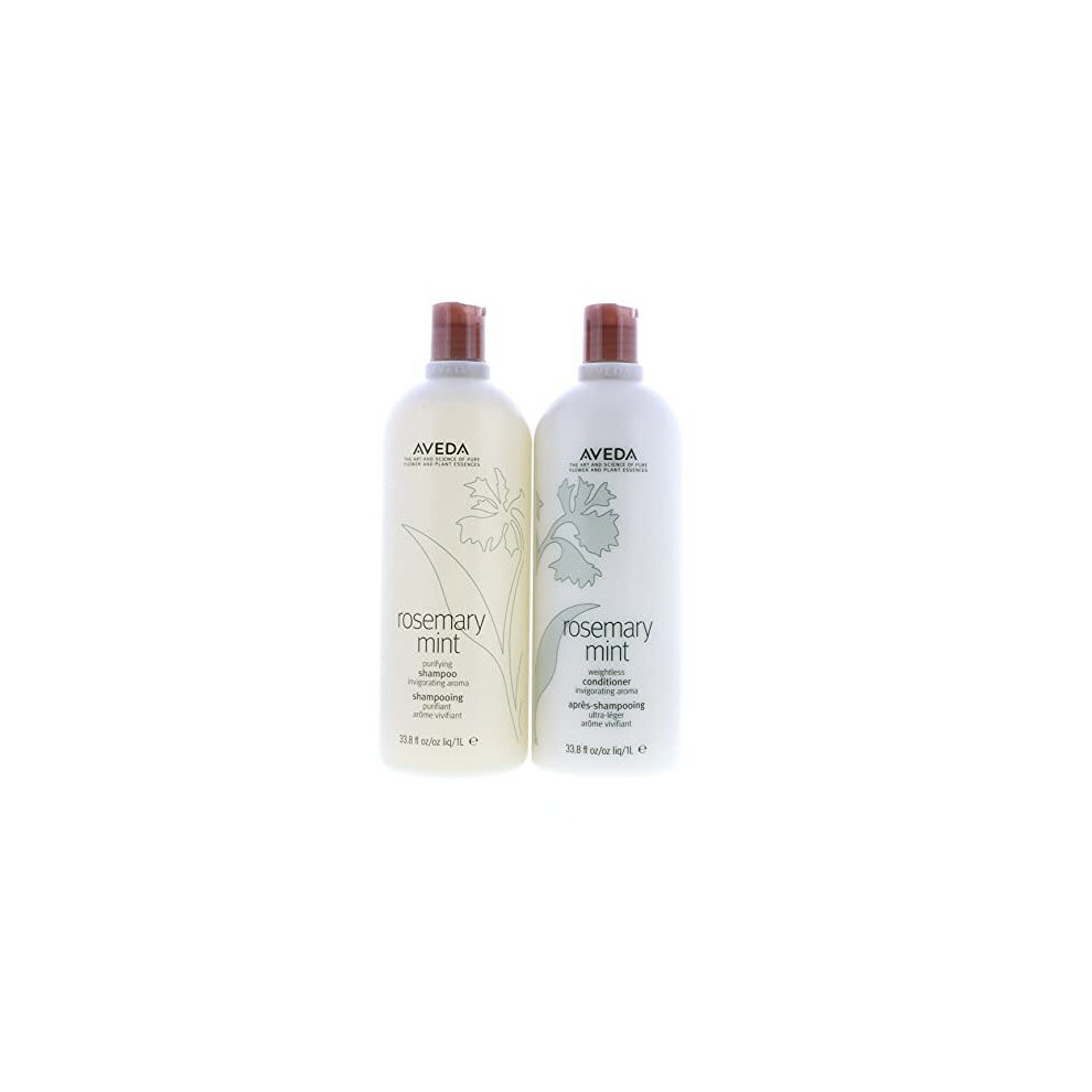 Aveda Rosemary Mint Shampoo & Conditioner Liter Duo (33.8 OZ EACH)