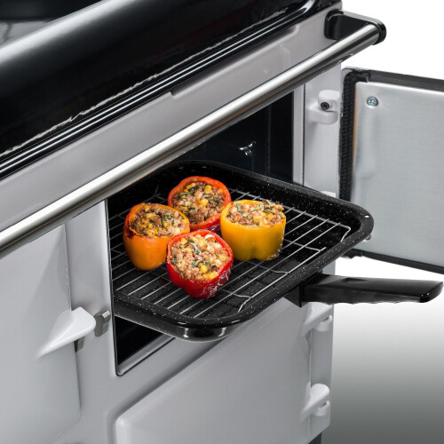 SPARES2GO Small Square Grill Pan, Rack & Detachable Handle for Beko Non-Stick 2