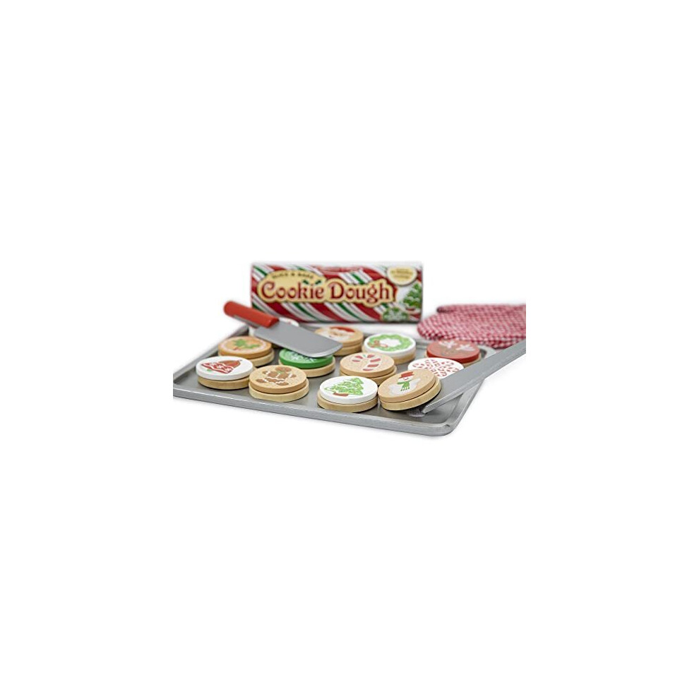 Melissa & Doug Slice And Bake Wooden Christmas Cookie Play Food Set