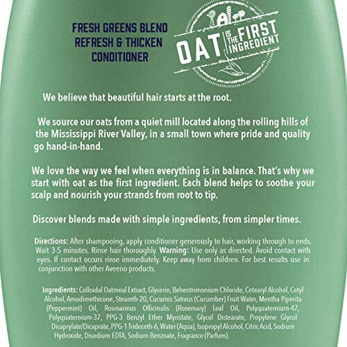 Aveeno Aveeno Conditioner για Καταπραϋντική Κόμμωση με Φρέσκα Χόρτα, μέντα, 12 Fl Oz 2