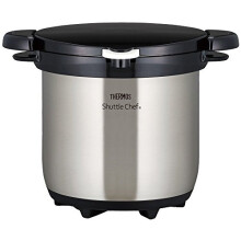 THERMOS Vakuum-Isolierkocher Shuttle Chef 4,5 l, klarer Edelstahl, KBG-4500 CS (Japan-Import)