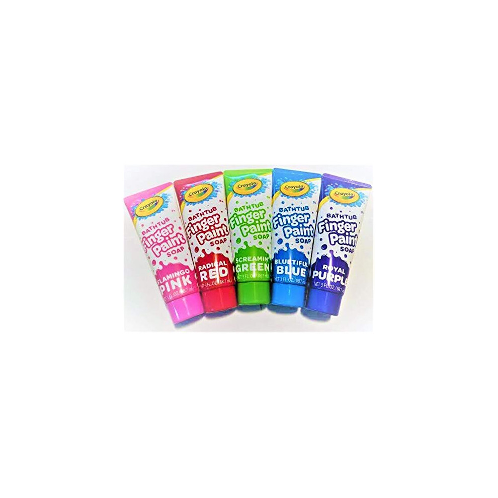 Bundle Crayola Bathtub Finger Paint Soap set of 5 for kids creative good clean fun