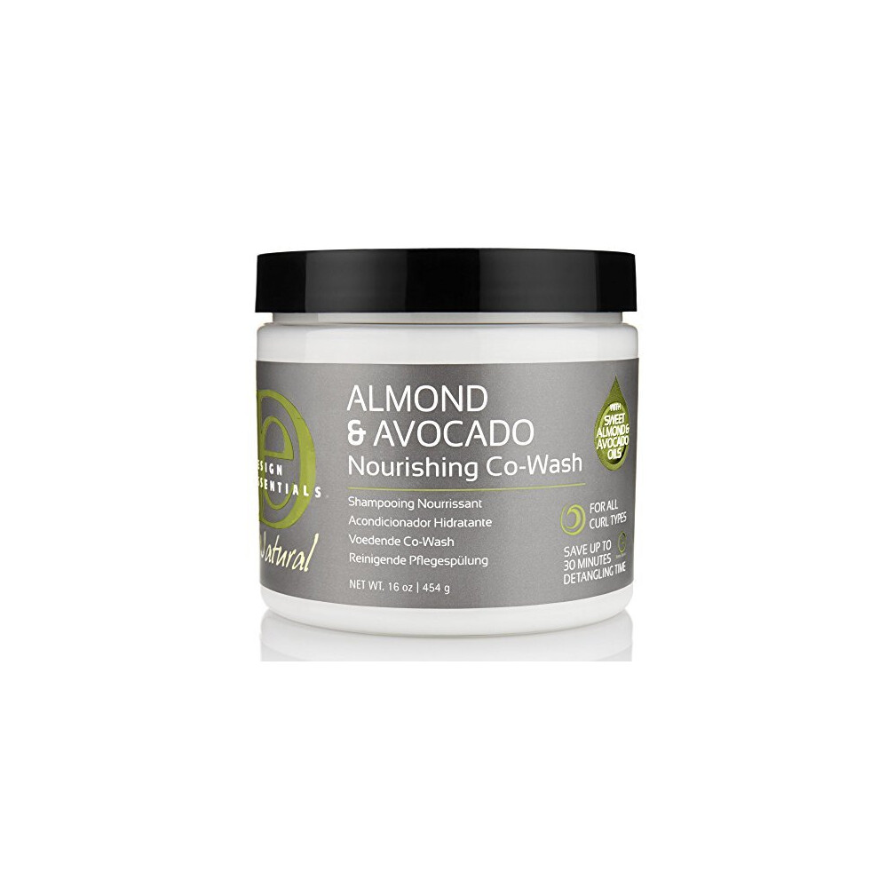Photos - Hair Product Design Essentials Natural Almond & Avocado Nourishing Co-wash, White, 1 lb