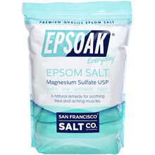 Sale Epsom Epsoak 10 libbre. Solfato di magnesio USP. (Quantit   : 1 x 10 libbre. Sacchi) Sacchi di sale Epsom richiudibili, inodore, prodotto negl