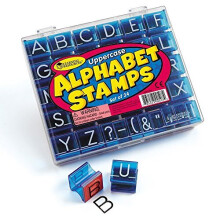 Leermiddelen Hoofdletters Alfabet Stempels Set van 26 letters en interpunctie Leeftijden 4+ Letters Stempels voor kinderen Terug naar schoolbenodigdh