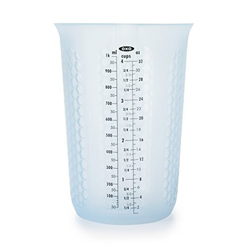 OXO OXO Good Grips 4-Cup Σιλικόνης Μετρητική Κούπα με Σχέδιο που Μένει Κρύο