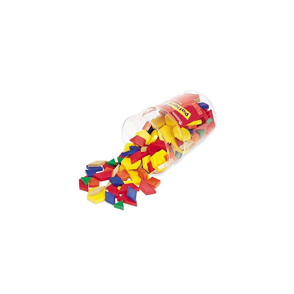 Learning Resources Pattern Blocks, 1CM, Plastic, Various Colors, Set of 250