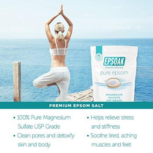 Epsoak Αλάτι Epsom 5 lb Επανασφραγιζόμενη Σακούλα, Θειικό Μαγνέσιο USP 2