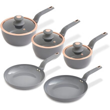 5pc Pan Set By Tower T800232GRY Cavaletto 16/18/20cm & 24/28cm Grey