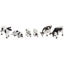 Bachmann Trains - Figures - Køer - sort/hvid (6 stk/pk) - O skala