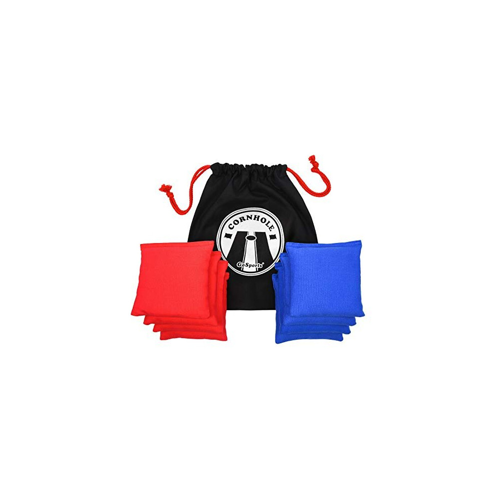 GoSports Official Regulation Cornhole Bean Bags Set (8 All Weather Bags) - Red/Blue & American