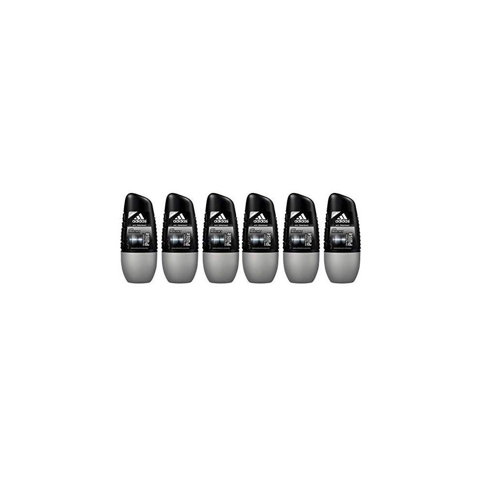 adidas Dynamic Pulse Anti-Perspirant Roll-On Deodorant for Men with Fresh Kick for up to 24 Hour Hold Pack of 6 x 50 ml