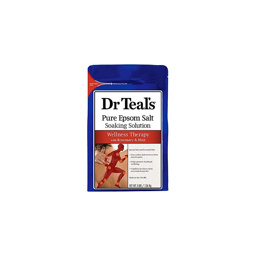 Dr Teal's Dr. Teals Epsom Salt Soaking Solution, Rosemary And Mint, 48 Ounce