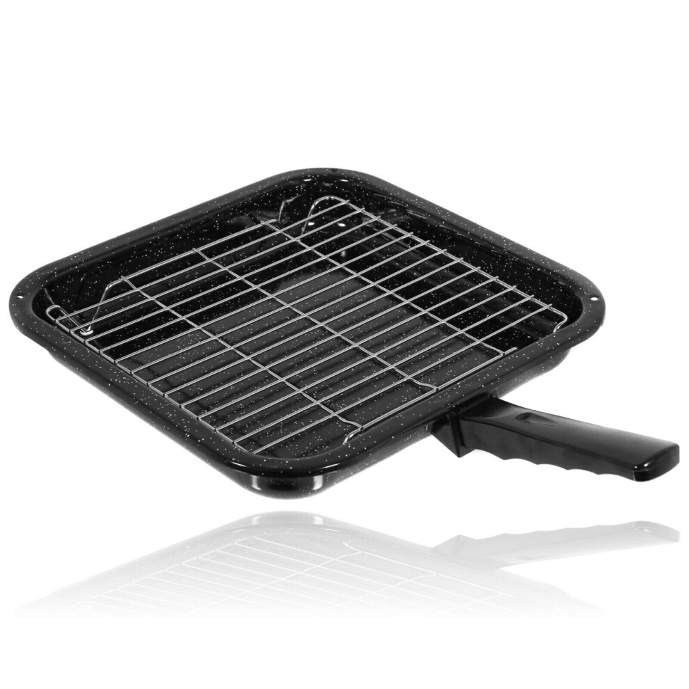 Small Square Grill Pan, Rack & Detachable Handle for Bush Non-Stick