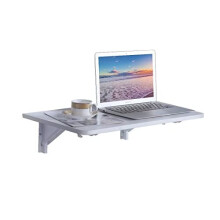 9 Plus Wall Mounted Floating Folding Table, Drop Leaf Dining Table Small Wooden Desk for Office Home Kitchen(2