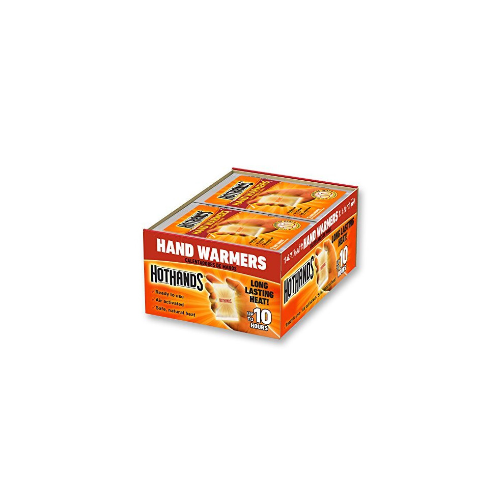 HotHands Hand Warmers - Long Lasting Safe Natural Odorless Air Activated Warmers - Up to 10 Hours of Heat - 40