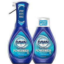 Dawn Powerwash Spray Starter Kit, Platinum Dish Soap, Fresh Scent, 1 Starter Kit + 1 Dawn Powerwash Refill, 16