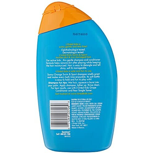 L’Oréal Paris Shampoo 2-en-1 L'Oreal Paris Kids Extra Doux, Orange Solaire, 9 Fl Oz 1